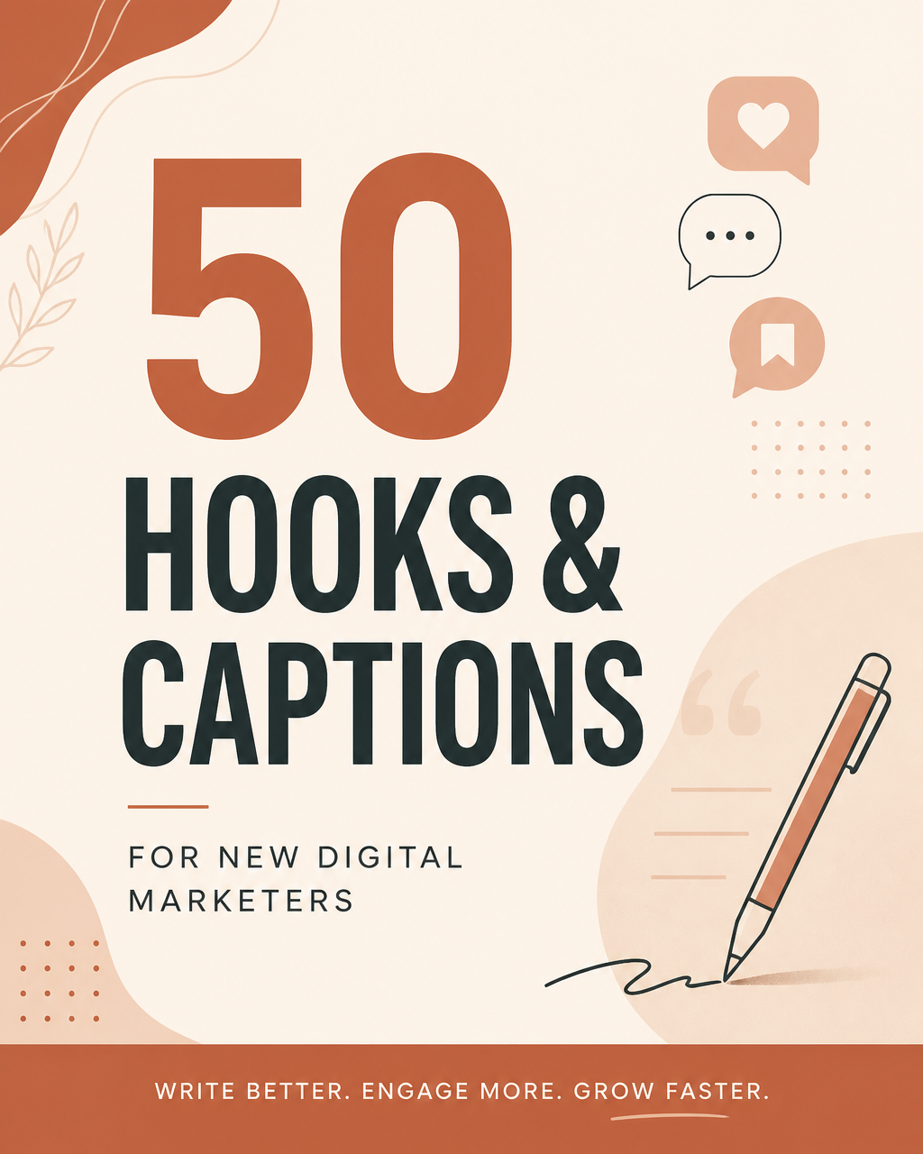 50 Hooks & Captions for New Digital Marketers bonus cover